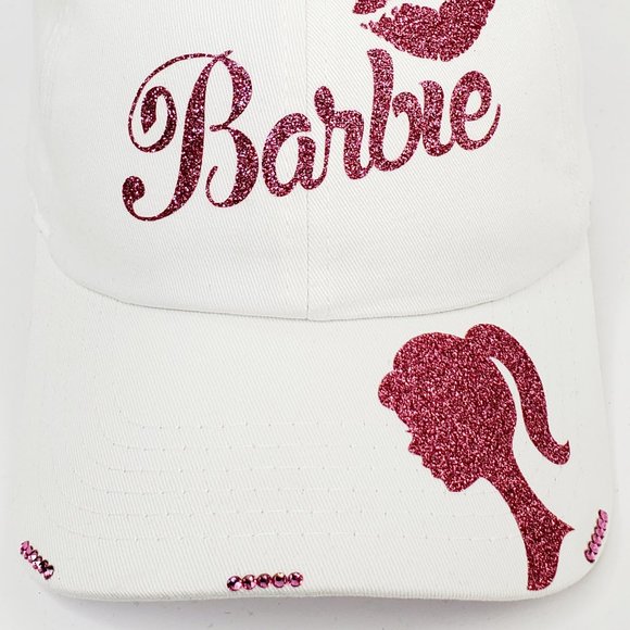 Barbie white fitted baseball cap. - Picture 4 of 4